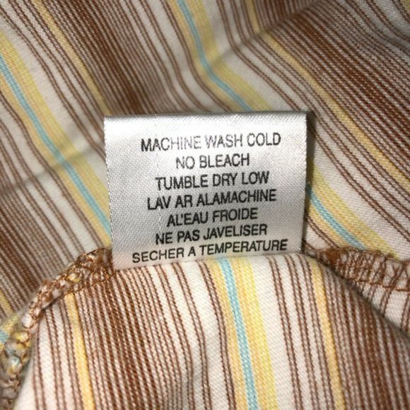 Reef Mens XL Brown Striped Short Sleeve Polo Shirt - Picture 8 of 8